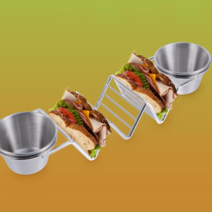 Taco Holders with Dip Bowls