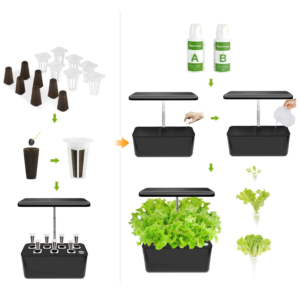 Hydroponic Indoor Herb Garden Kit (7 pots)