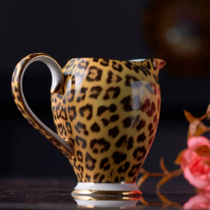 Luxurious Bone China Teacup Set- Leopard Print