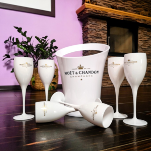 Acrylic Champagne Bucket & Glasses