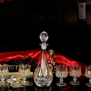 Luxury Crystal Whiskey Decanter Set & 6 Glasses