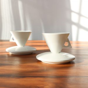 Conical Espresso Cup & Saucer (Bone China)