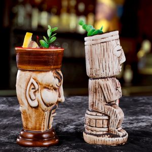Hawaiian Tiki Cocktail Mugs