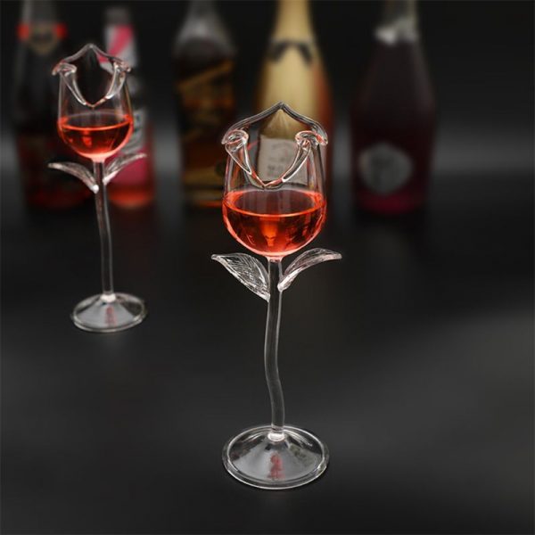 Rose Shaped Dessert Wine Glasses