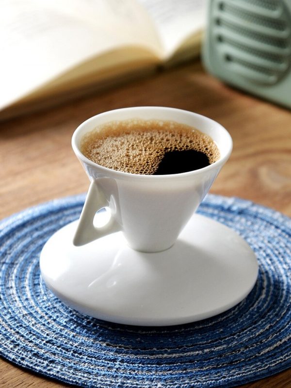 Conical Espresso Cup & Saucer (Bone China)