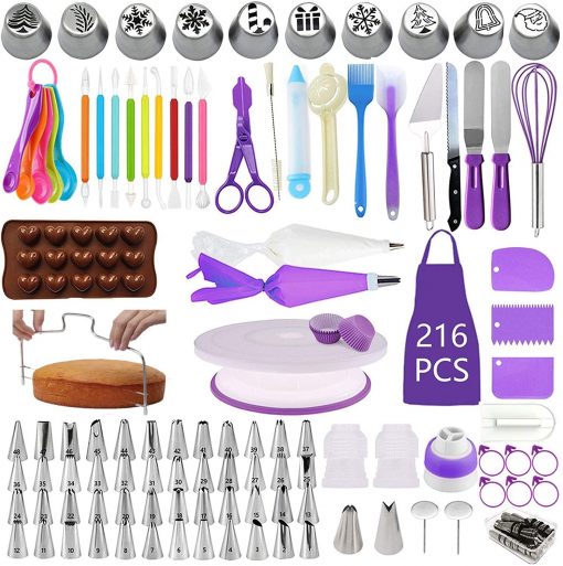 mainimage0216-Piece-Pastry-Turntable-Set-Cake-Decoration-Supplies-Baking-Tools-Accessories-Rotating-Cake-Stand-Decorating-Mouth