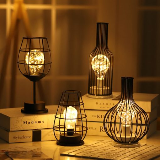 mainimage1Hollow-Out-Wine-Bottle-Shape-LED-Lamp-Drinking-Glass-Light-Creative-Wrought-Iron-Night-Light-Lantern