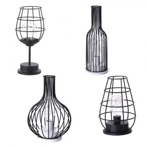 Iron Art Battery Table Lamps