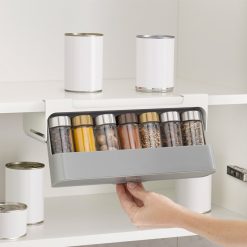 mainimage2Kitchen-Home-Self-adhesive-Wall-mounted-Under-Shelf-Spice-Organizer-Container-Spice-Boxes-Kitchen-Supplies-Storage