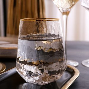 Hammered Nordic Drinking Glass