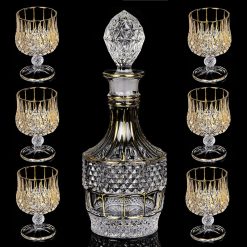 variantimage8Luxury-Glass-Goblet-Wine-Bottle-Stainless-Steel-Trays-Set-Whiskey-Wines-Liquor-Decanter-Wine-Glass-Cups