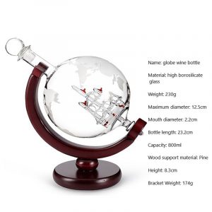 Whisky Globe Decanter & Glasses