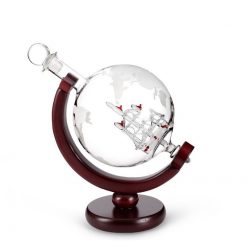 variantimage2Whiskey-Decanter-Globe-Wine-Aerator-Glass-Set-Sailboat-Skull-Inside-Crystal-with-Fine-Wood-Stand-Liquor