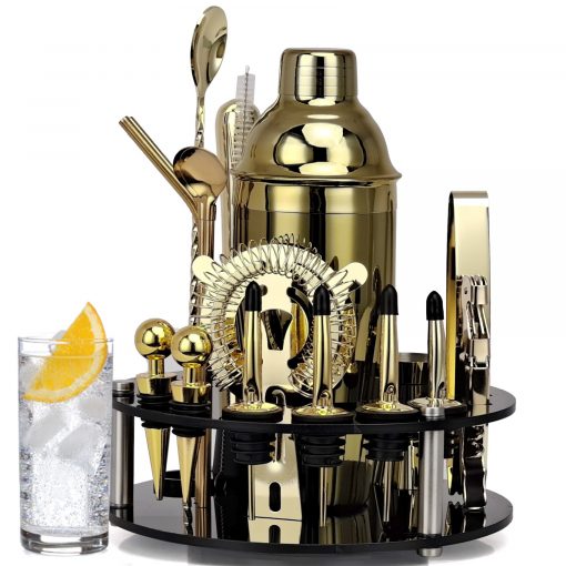 variantimage5Bartender-Kit-20-Piece-Rose-Gold-Cocktail-Shaker-Set-With-Rotating-Acrylic-Stand-For-Mixed-Drinks