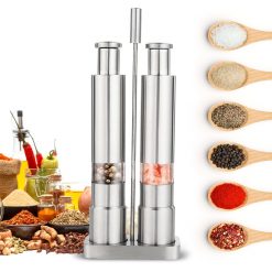 mainimage0Manual-Salt-and-Pepper-Grinder-Set-Thumb-Push-Pepper-Mill-Stainless-Steel-Spice-Sauce-Grinders-With