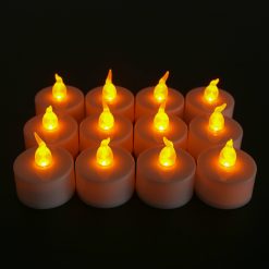 variantimage10Pack-of-12-24-Flickering-Remote-Control-Candles-Warm-White-Yellow-Electric-Flameless-Tealights-For-Valentine