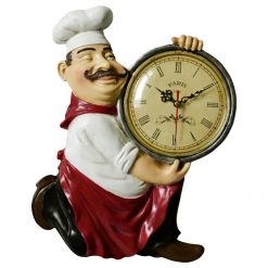 mainimage4Vintage-Wall-Clock-home-decoration-Resin-Chef-Statue-watch-Mute-Quartz-Clock-for-living-room-Kitchen