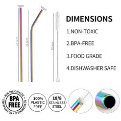 mainimage5100pcs-Metal-Straws-Reusable-304-Stainless-Steel-Straws-Colorful-Eco-friendly-Drinking-Straws-for-Bar-Party