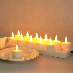 9vuASet-of-12-Rechargeable-led-candle-Flameless-Static-TeaLight-electric-lamp-waxless-Valentine-Home-Wedding-Xmas
